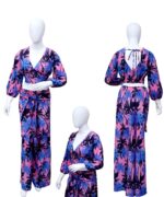 Adjustable Crop Top and Palazzo Pant Set Ladies Hawaiian Prepack