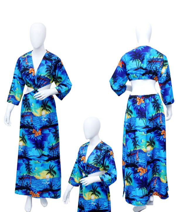 Adjustable Crop Top and Skirt - Maxi Set Hawaiian Dress Prepack