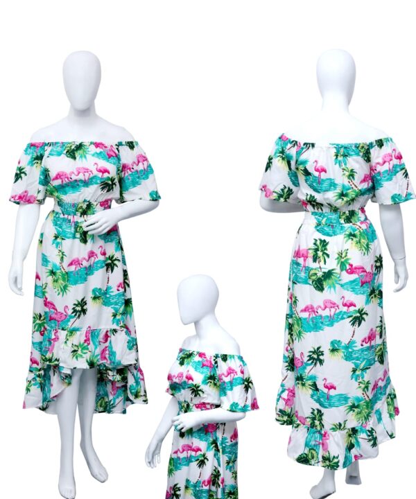 Off-Shoulder High/Low Ladies Hawaiian Dress Prepack