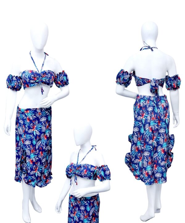 Off-Shoulder Adjustable Top and Skirt Set - Ladies Hawaiian Prepack