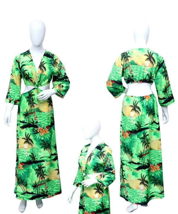 Adjustable Crop Top and Skirt - Maxi Set Hawaiian Dress Prepack