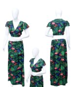 Adjustable Crop Top and Maxi Skirt Set Ladies Hawaiian Prepack