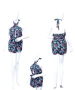 Two Function Smoking / Halter Romper with Pocket - Ladies Hawaiian Prepack