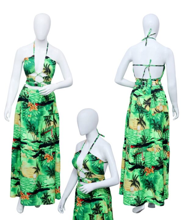 Adjustable Top and Long Skirt - Halter Set Hawaiian Dress Prepack