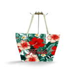 Florida Beach Bag with Purse - "Flowers Pattern"