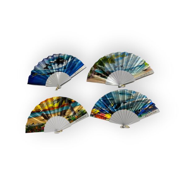 Florida Oriental Fan - "Dolphins Print"