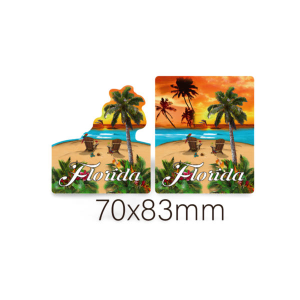 Florida 3D Magnet - "Tropical Beach View"