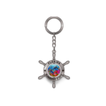 Florida Metal Key Chain - "Sunshine State Dolphin"