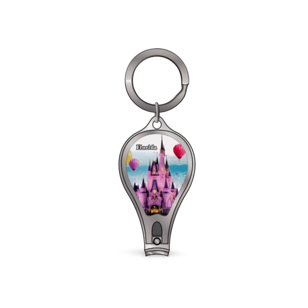 Florida Nail Clipper Key Chain (Metal) - "Balloon & Castle"