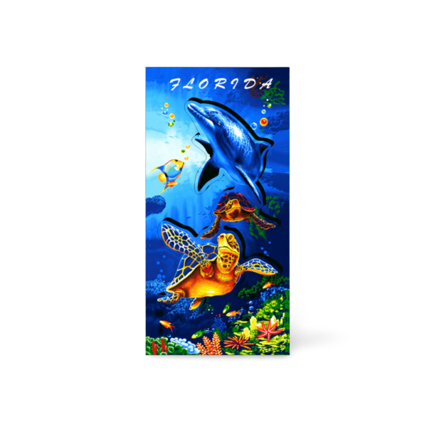 Florida 3D Magnet - "Ocean Life Scenario"