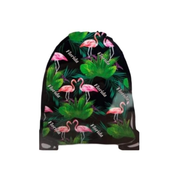 Florida String Backpack - "Flamingo & Leaf"