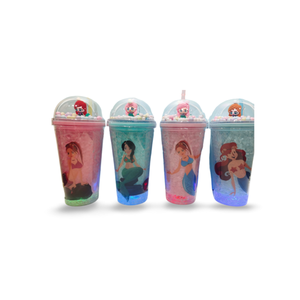 Color Changing Light Up Water Bottle - "Princesses" Pink, Green, Light Pink, Light Green