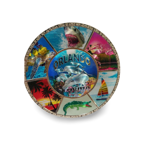 Florida Alloy Decorative Plate (Large) - "Orlando Sea Life"