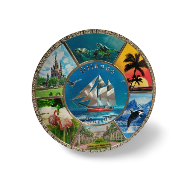 Florida Alloy Decorative Plate (Large) - "Orlando Ship"