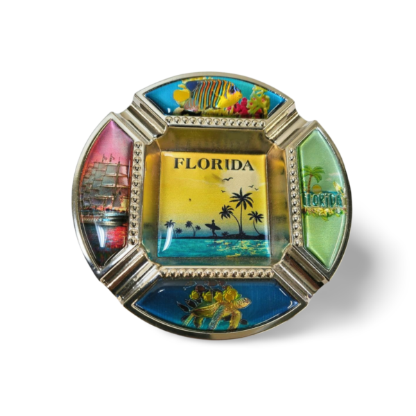 Florida Zinc Alloy Ashtray - "Sea Island"