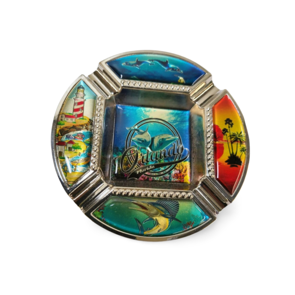 Florida Zinc Alloy Ashtray - "Orlando Sea Life"