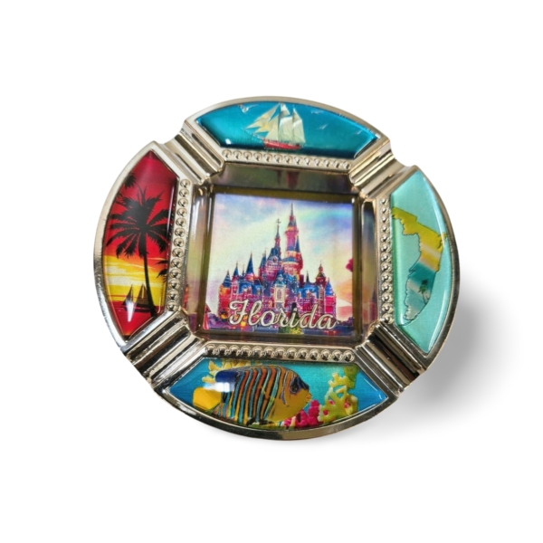 Florida Zinc Alloy Ashtray - "Day Castle"