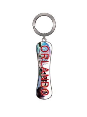 Florida Skateboard Metal Key Chain - "Orlando"