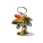 Florida Acrylic Key Chain - "Palm Tree Shaped & Sea Beach"