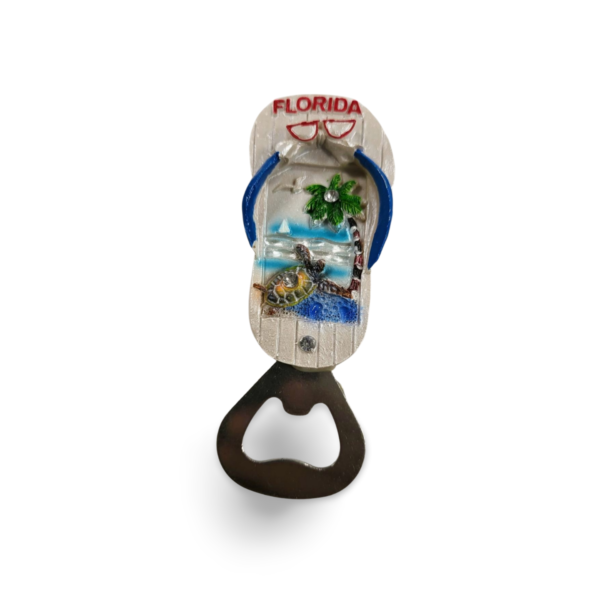 Florida Polyresin Magnet and Bottle Opener - "Flipflop Shaped Multi-Design"