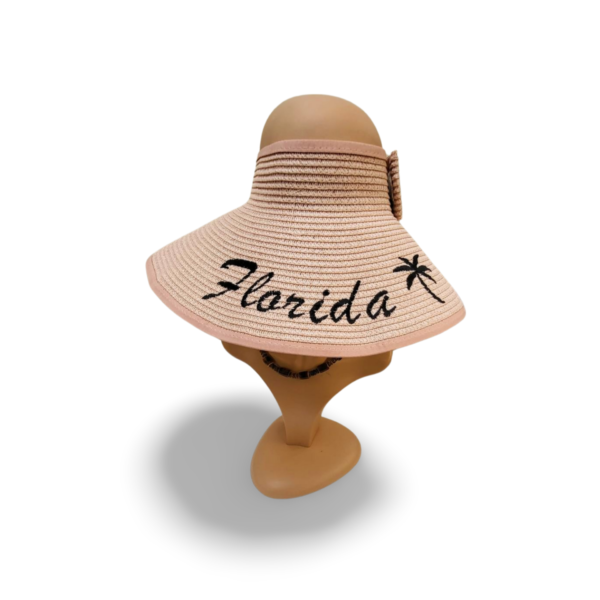 Florida Foldable Straw Hat - Navy, Pastel Grey, Pinkish Grey, Heathered Grey, Clay Brown, Hazel Green