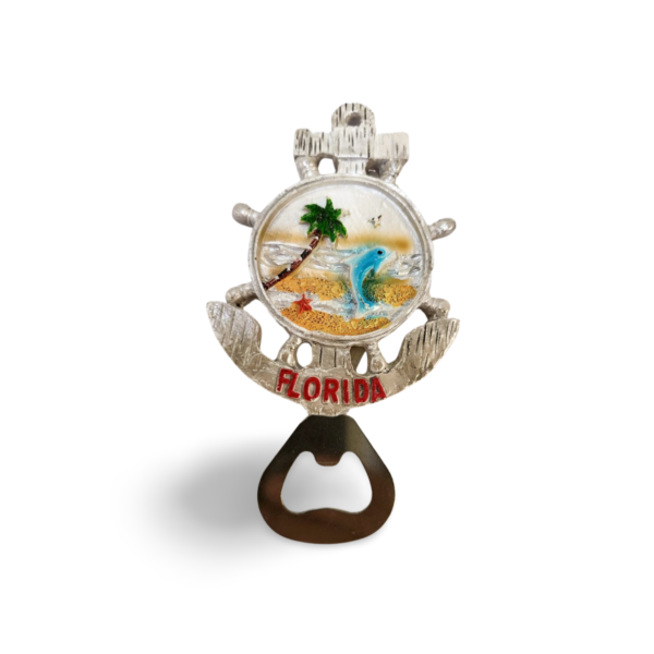 Florida Polyresin Magnet and Bottle Opener - "Ship Anchor Shaped Multi-Design"