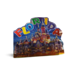 Florida 3D Magnet - "Castle with Fireworks Design"