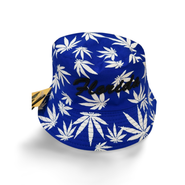 Florida 100% Cotton Reversible Bucket Hat - "Inside Part Solid Black" Black, White, Red, Blue, Green A, Green B