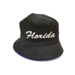 Florida 100% Cotton Reversible Bucket Hat - "Inside Part Solid Black" Black, White, Red, Blue, Green A, Green B