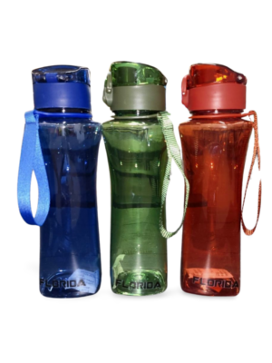 Florida Plastic Water Bottle - "Squeeze" Red, Blue, Green