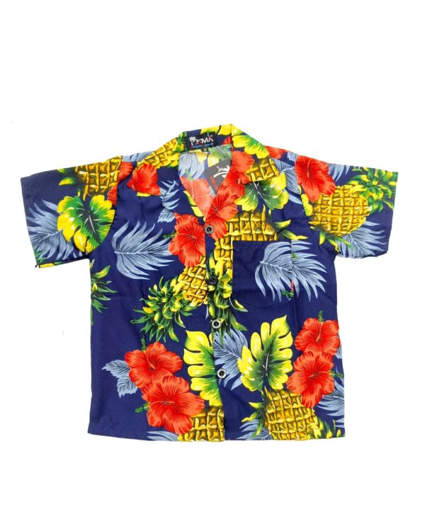 Boys Hawaiian Shirt 'PINEAPPLE NAVY'