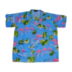 Men's Hawaiian Shirt 'FLAMINGO AQUA'