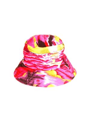 Hawaiian Bucket Hat 'RED PALM BLACK'