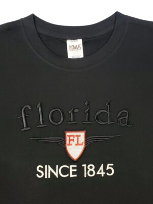 Embroidery T-shirt Florida Biker Black