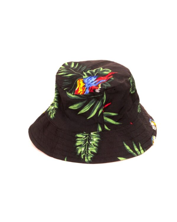 Hawaiian Bucket Hat 'PARROT BLACK'