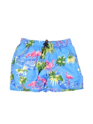 Men's Hawaiian Shorts 'FLAMINGO AQUA'