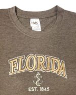 Embroidery T-shirt Florida Anchor Brown Heather