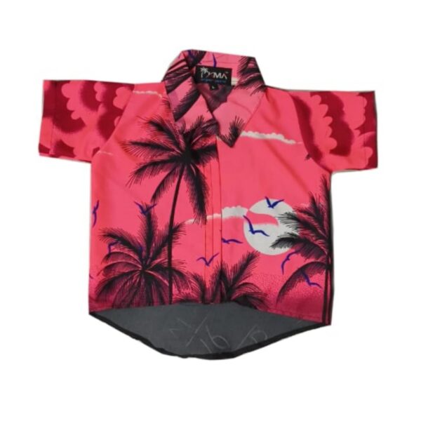 Hawaiian Dog Shirt 'SUNSET PINK'