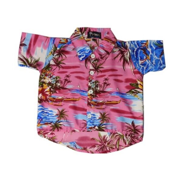 Hawaiian Dog Shirt 'BOAT PINK'