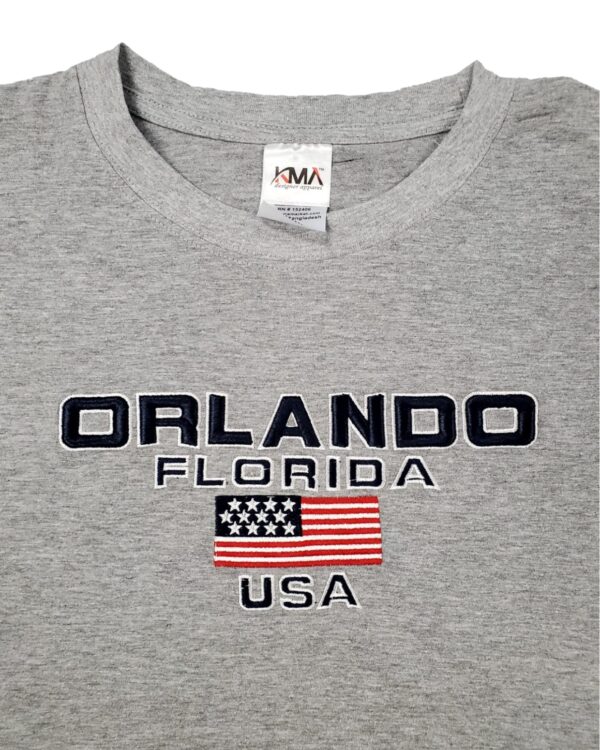 Embroidery T-shirt Orlando USA Athletic Heather