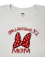 Embroidery T-shirt Orlando Bow Mom White