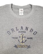 Embroidery T-shirt Orlando Nautical Anchor Athletic Heather