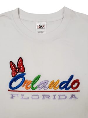 Embroidery T-shirt Orlando Bow White