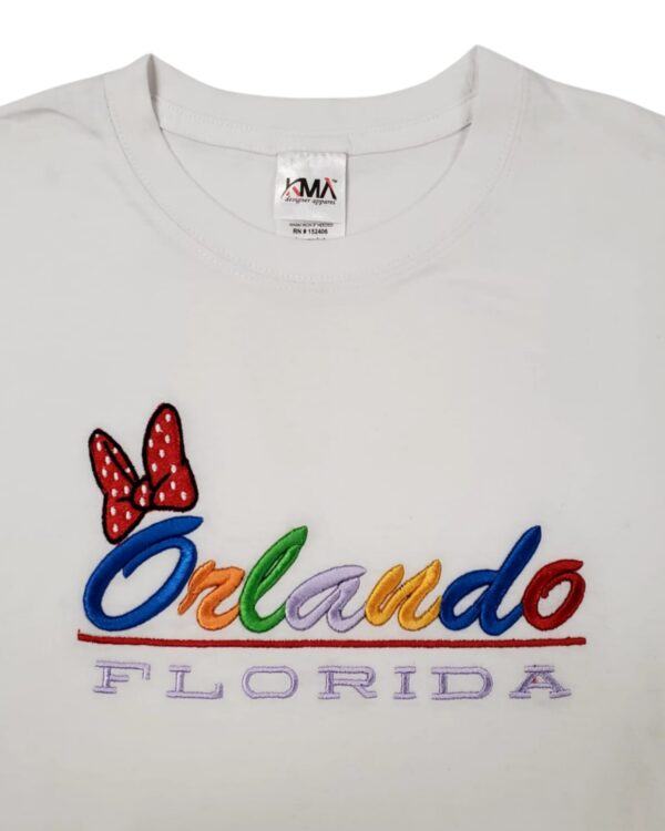 Embroidery T-shirt Orlando Bow White