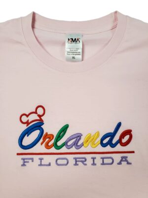 Embroidery T-shirt Orlando Ear Pink