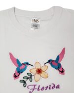 Embroidery T-shirt Florida 2 Humming Bird White