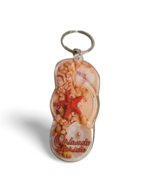 Orlando Florida Acrylic Key Chain - "Ocean Starfish Sandle"