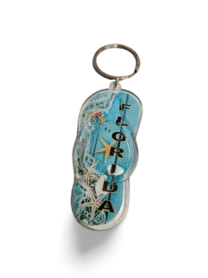 Florida Acrylic Key Chain - "Florida Ocean Sandle"