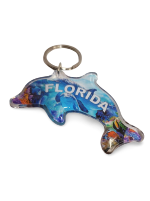 Florida Acrylic Key Chain - "Marine Life Dolphin"