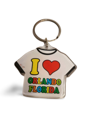 Florida Acrylic Key Chain - "I Love Orlando"